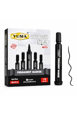 12 Adet Siyah Tahta Kalem Kesik Uç 3mm Renkli