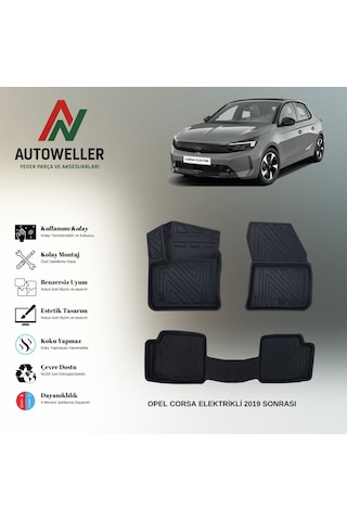 Opel Corsa Elektrikli 2019 Sonrası Uyumlu Havuzlu Oto Paspas Opel Corsa Elektrikli 2019 Sonrası Uyumlu Havuzlu Oto Paspas