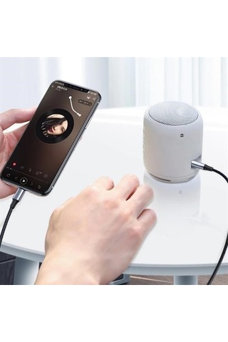Büro Ev Ofis Arabası İçin Araç İçi 35mm Jak Giriş Lightning Aux Dönüştürücü Oto Ses Kablosu