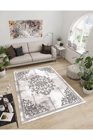 Dijidekor Işıltı Koleksiyonu Model13 Süngerli Dijital Baskılı Saçaksız Mutfak Halısı Yolluk