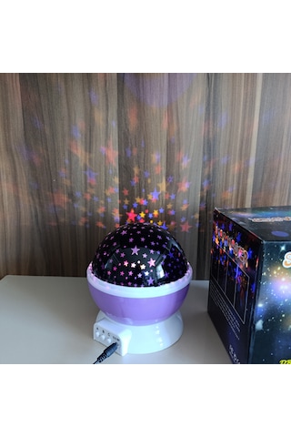Yıldızlı Işık Görünümlü Pilli Ve Jarz Edilir Projektör Lamba