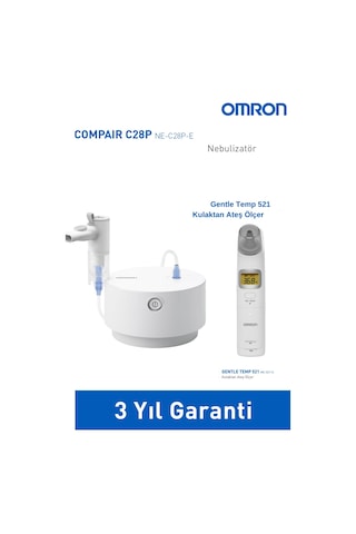 Omron Gentle Temp521 Kulaktan Ateş Ölçer + C28P Nebulizatör
