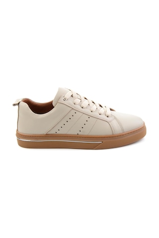 Bambi Bej Hakiki Deri Erkek Sneaker E01082009503