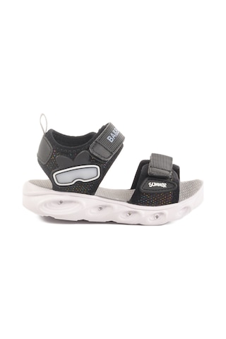 Siyah Cırtlı Işıklı Erkek Çocuk Spor Sandalet 018127 P Siyah