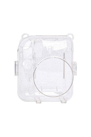 Instax Mini 12 Makine Uyumlu Beyaz Simli Pleksi Kılıf