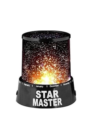 Star Master Pilli Gökyüzü Projeksiyonlu Led Renkli Yıldızlı Tavan Işık Yansıtma Gece Lambası Lisinya Çok Renkli