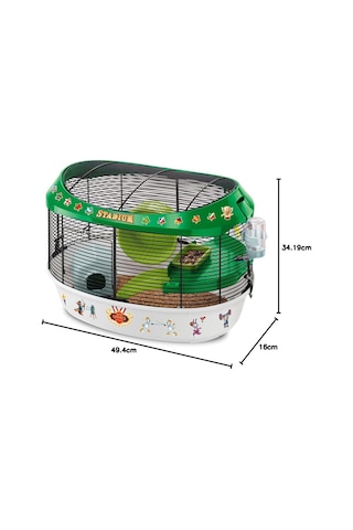 Hamster Kafesi, Stadyum Kemirgen Kafesi, Küçük Hayvan Kafesi, Hamster Aksesuarı Dahil, 50 X 34 X Y 33 Cm