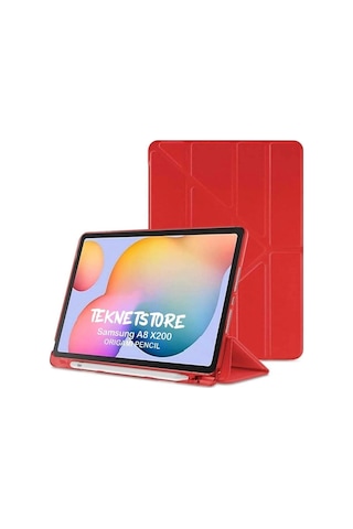 Apple Uyumlu iPad, 7. 8. 9. Nesil 2020 /2021 10.2 Kılıf Katlanır Kalemlikli Standlı Uyku Modlu Akıllı Kapak Kılıf
