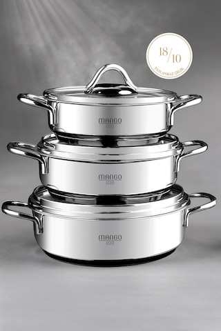 Artemis - 6 Parça Paslanmaz Çelik Sahan Seti 16-18