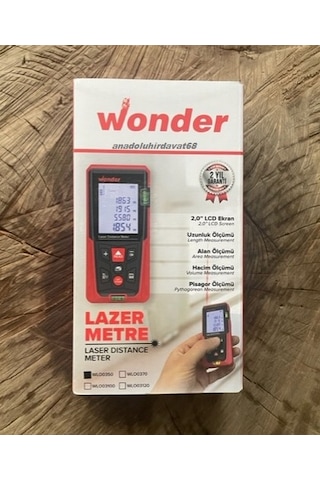 Wonder Profesyonel Lazermetre Wl50 Lazer Ölçüm Cihazı 50 Metre