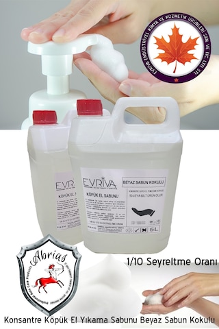 Abrias Sıvı Köpük Konsantre El Yıkama Sabunu 5 L
