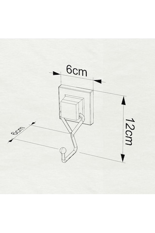 Tekno Tel Ef-237 Yapışkanlı Banyo Tekli Askı Bornozluk Siyah