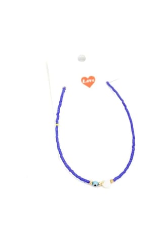 Afgan Boncuk Halhal - Mavi Çok Renkli