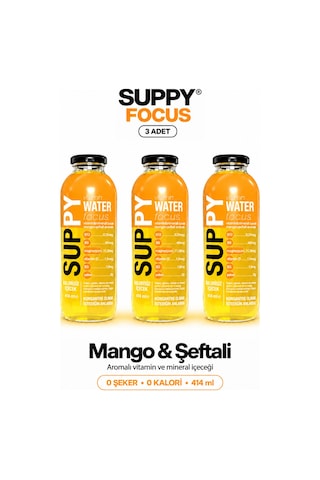 Suppy Vitamin Water Focus 3 Adet 414 Ml