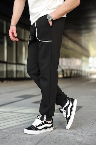 Madmext Siyah Şerit Detaylı Jogger Eşofman Altı E6581 Siyah