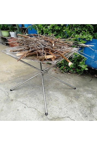 Madfox Fire Rack Katlanır Ateş Sehpası Brülör Gri