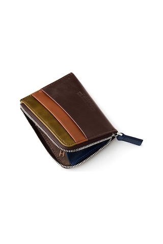 Seward Erkek Kahve Plus Color Deri Cep Tasarım Fermuar Kapamalı Rfid Korumalı Kartlık Kahverengi