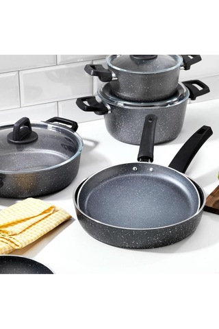 Schafer Ashen Tencere Seti 9 Parça-gri Gri