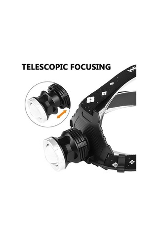 Novahub Usb Şarjlı Süper Parlak Xhp90.2 Led Far, Balıkçılık Kamp Meşalesi, 3x18650 Pil, Çok Renkli Far Balıkçılık Kamp Yakınlaştırma Meşalesi Çok Renkli