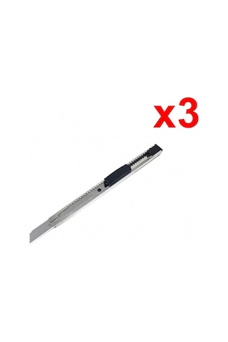 Trobus Falçata Tipi Dar Maket Bıçağı Çelik İnce Uçlu 9 Mm 3 Adet