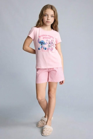 Defacto Dısney Lılo & Stıtch Regular Fıt 2li Pijama Takımı Kız Çocuk H2768a826sppn105 Pembe-pn105
