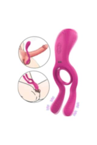 Erofoni Usb Şarjlı Uzaktan Kumandalı Su Geçirmez 12 Adet Süper Teknolojik Titreşimli Penis Halkası Purple