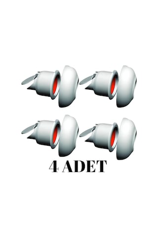 4 Adet Koku Yok Çekvalfli Adaptör Conta Lavabo Gideri Koku Önleyici Gider Adaptör