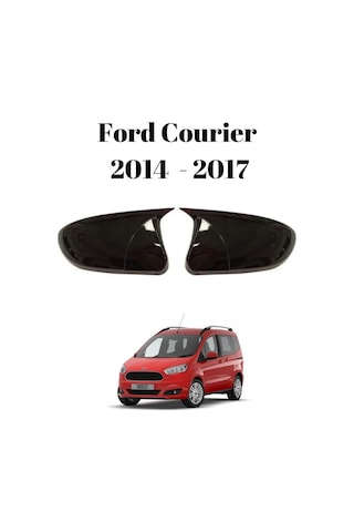 Ford Courier 2014 2015 2016 2017 Uyumlu Araca Özel Yarasa Batman Piano Black Ayna Kapağı Takımı