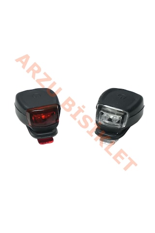 Bisiklet Silikon Far Set - Jy-3122a Siyah-kırmızı