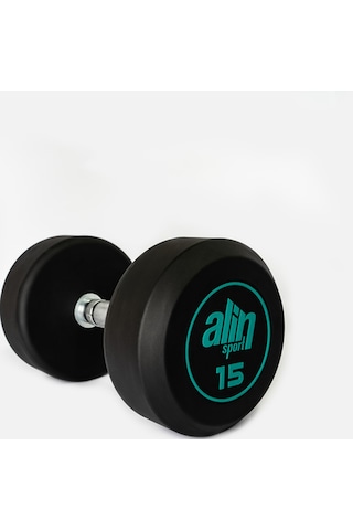 Alin Sport 15 Kg Kauçuk Kaplı Profesyonel Olimpik Dumbbell Dambıl