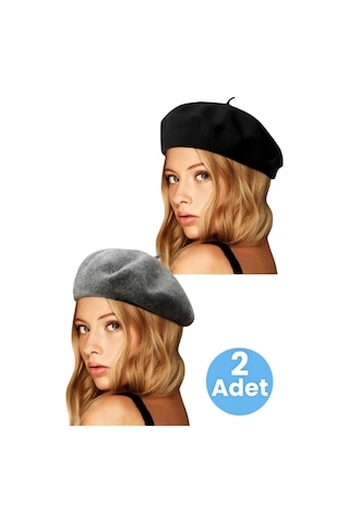 Tezzgelsin Kadın 2'li Fransız Ressam Bere Siyah - Füme