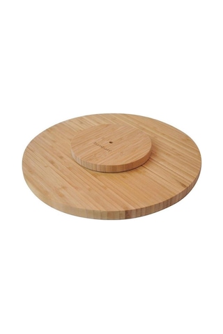 Bambum Fiesta Dönen Servis Tabağı Küçük 35cm Krem