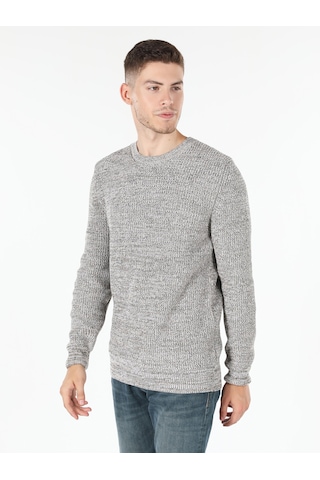 Colin's Slim Fit Bisiklet Yaka Dar Kesim Bej Erkek Kazak CL1059927_Q1.V1_BEI Bej