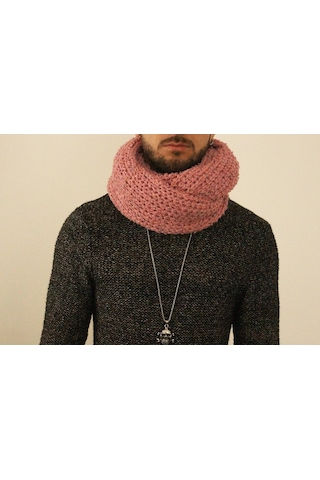 Boldy Örme Boyunluk Triko Atkı Somon Unisex (528296005)