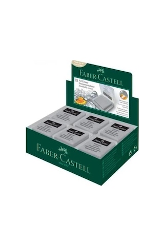 Faber Castell Plastik Kutulu Gri Hamur Silgi 18'li Paket