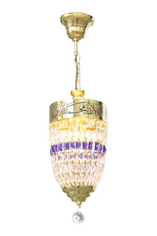 Klasik Kristal Taşlı Tekli Sarkıt Avize - 15 Cm