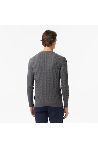 Nautica Erkek Gri Classic Fit Kazak Desenli S57226t Gri