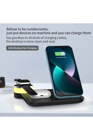 Wıreless Charger 4 In 1-siyah / 7069