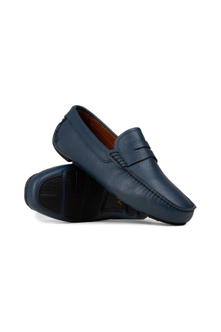 Deery Erkek Hakiki Deri Mavi Loafer Penny - E0920mmvıc01