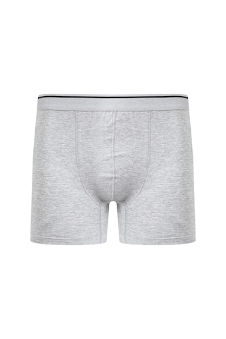 Giyim Erkek Pamuk Likralı Boxer Gri Gri
