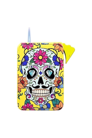 La Catrina Sigara Tabaka Ve Çakmak Seti Sarı