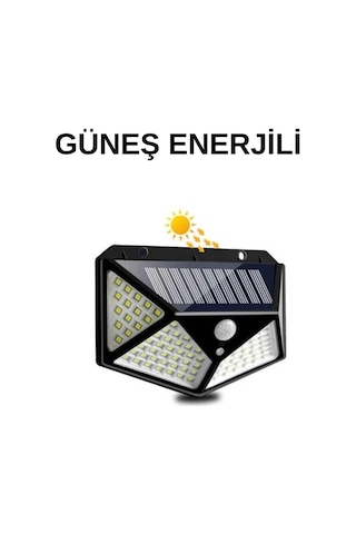 Solar Sensörlü Duvar Lambası Bahçe Lambaso Parlak Beyaz Işık Suya Dayanıklı Çok Renkli