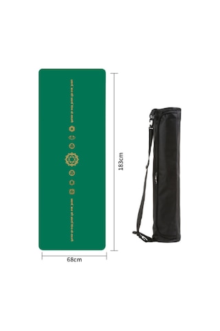 Xtr Fitness Profesyonel Kauçuk Yüzey Kaydırmaz Yoga Matı 5 mm 183*68 Koyu Yeşil