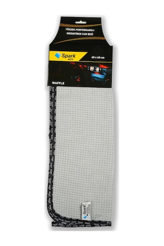 1 Adet Spark 5340 Waffle Mikrofiber Oto Cam Bezi Ve Genel Temizlik Bezi 40x60 Cm.