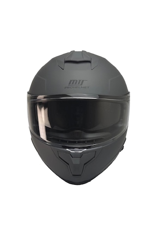 Mts X340 Fullface Şeffaf Camlı motosiklet Kaskı Mat Gri