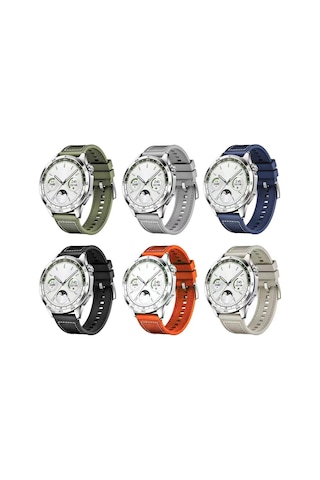 Galaxy Watch 46mm Uyumlu Clo- Krd-102 22mm Silikon Kordon-siyah