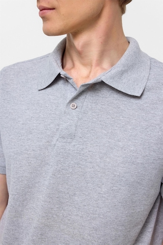 Gri Regular Armürlü Polo Yaka Tişört-37213 Gri