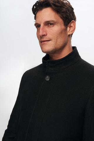 Ds Damat Regular Fit Siyah Hakim Yaka Kaşe Kaban 5HF08ORT10002 Siyah