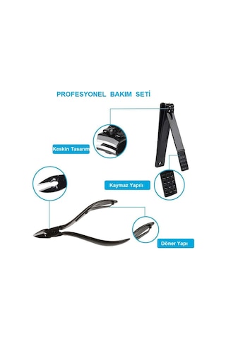 UpWay Deri Çantalı 18 Parça Paslanmaz Çelik Manikür Pedikür Yüz Bakım Seti