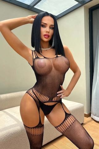 Merry See Özel Bölgesi Açık Fantezi Transparan Vücut Çorabı 001